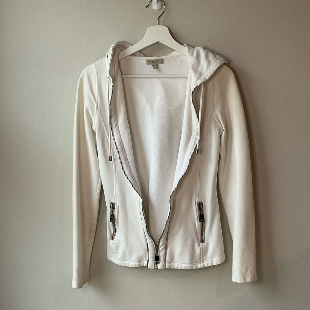Burberry White Casual Jacket Small - Picture 2 of 7